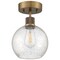 Access Lighting Port Nine Burgundy, Burgundy LED SemiFlush, Antique Brushed Brass Finish, Seeded Glass 63148LEDDLP-ABB/SDG - alternate 6